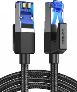 สายอีเธอร์เน็ต <span class=keywords><strong>UGREEN</strong></span> Cat8 ยาว 50 ฟุต สายถักไนลอนความเร็วสูง RJ45 ป้องกันสัญญาณรบกวน สายแลน 40Gbps 2000Mhz สำหรับใช้งานภายในอาคาร ทนทาน <span class=keywords><strong>Cat</strong></span> <span class=keywords><strong>8</strong></span> - Product Image 1