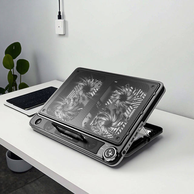 Hot Sale New Arrival Gaming Laptop Cooling Pad 12-17 Inch Led Screen 2900RPM Powerful Laptop Cooler Pad with Four Big Fan