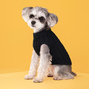 Suéter cálido de invierno para mascotas para <span class=keywords><strong>cachorro</strong></span> gato Chihuahua <span class=keywords><strong>Bulldog</strong></span> francés Schnauzer gatito Chaleco de punto XXL tamaño poliéster Material sólido - Product Image 5