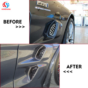 Garniture de ventilation latérale ABS pour Chevrolet <span class=keywords><strong>Corvette</strong></span> C6 <span class=keywords><strong>2005</strong></span>-2013, style ZR1, finition noire - Product Image 4