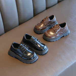 Nouvelles chaussures pour enfants à semelle épaisse, à lacets, en cuir PU, pour l'école - Product Image 1