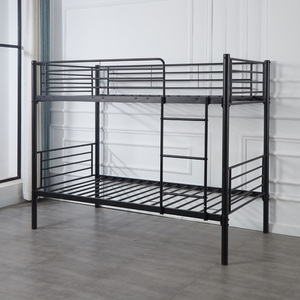 Cama litera doble <span class=keywords><strong>de</strong></span> metal con plataforma, tamaño Queen/King, con almacenamiento debajo <span class=keywords><strong>de</strong></span> la cama, en blanco y negro, <span class=keywords><strong>de</strong></span> Nice Factory Sales - Product Image 1