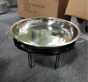 Parrilla redonda de acero para jardín al aire libre, parrilla de barbacoa para quemar carbón y horno de Alcohol para acampar para fogata y bolos de fuego - Product Image 4