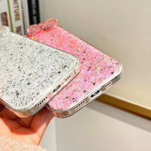 <span class=keywords><strong>Cover</strong></span> <span class=keywords><strong>per</strong></span> <span class=keywords><strong>iPhone</strong></span> 16 Pro Max con Fiocco Glitterato in Resina Epossidica, Stile Coreano alla Moda <span class=keywords><strong>per</strong></span> Ragazze, in TPU+PC, Compatibile con <span class=keywords><strong>iPhone</strong></span> 15 14 - Product Image 6