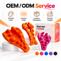 Oreiller de massage ergonomique pour le cou et les épaules, en mousse PU, outil d'acupression pour la relaxation musculaire, utilisation à domicile ou au bureau