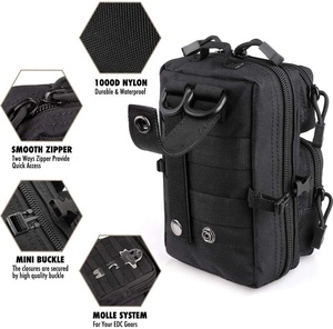 Bolsa Táctica Multifuncional EDC, <span class=keywords><strong>Mini</strong></span> Mochila MOLLE <span class=keywords><strong>3P</strong></span>, Impermeable, de Poliéster, con Cierre, para Teléfono Móvil - Product Image 6