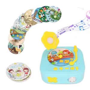 Popüler interaktif eğitici oyuncaklar çocuk fonograf çocuk müzik öğrenme makinesi lityum pil tarafından desteklenmektedir
