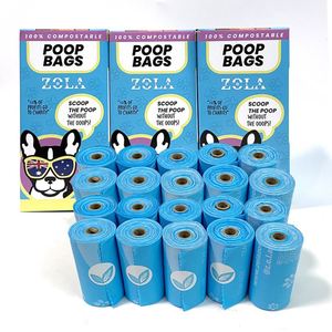 Certified <b>Compostable</b> Dog Bags Poop Biodegradable Poop Bags Earth Friendly Cornstarch Pet Waste Dog Poop Bag Rolls - Product Image 1