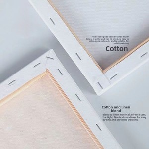 Cadre <span class=keywords><strong>de</strong></span> peinture à l'<span class=keywords><strong>huile</strong></span> DIY en bois massif pour la pratique, avec <span class=keywords><strong>toile</strong></span> en coton et <span class=keywords><strong>lin</strong></span>, pour peinture acrylique et dessin à la main, livraison directe usine - Product Image 3