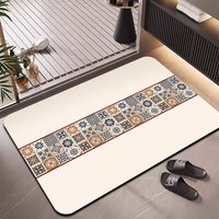 Tapis de salle de bain HM personnalisé en boue de diatomée, séchage rapide, absorbant l'eau, antidérapant, résistant à l'usure, tapis de sol de 2,5 mm, OEM ODM