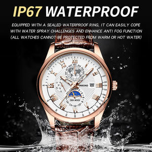 Vintage <b>Men's</b> <b>Waterproof</b> Luminous Quartz <b>Watch</b> 44mm Stainless Steel Band 30M Water Resistant Casual Senior Student Teenager - Product Image 4