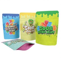 Sachet Mylar Doypack Personnalisé 3,5g Refermable Anti-Enfant, Anti-Humidité et Anti-Odeur pour Bonbons Comestibles et Gommes, Marque FDX