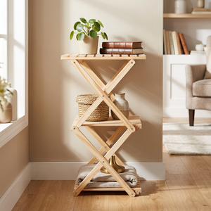 Organisateur de rangement en bois naturel – Étagère Radiata à 2/3/4 niveaux pour chaussures, vêtements et rangement domestique - Product Image 5