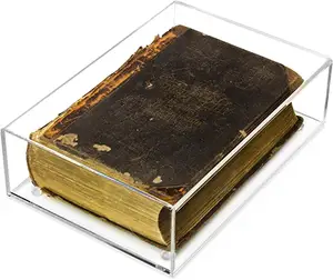 Yageli อะคริลิคพระคัมภีร์หนังสือป้องกันคริลิคกล่องพระคัมภีร์กรณีการแสดงผล