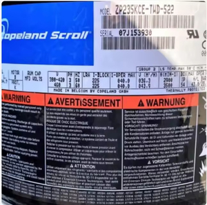 คอมเพรสเซอร์โคปแลนด์รุ่น Zr36k3 <span class=keywords><strong>Tfd</strong></span> <span class=keywords><strong>522</strong></span> Zr250kc-Tw7-<span class=keywords><strong>522</strong></span> <span class=keywords><strong>Zr72kc</strong></span> <span class=keywords><strong>Tfd</strong></span> <span class=keywords><strong>522</strong></span> Zr47kce-<span class=keywords><strong>Tfd</strong></span>-<span class=keywords><strong>522</strong></span> ใช้กับน้ำยา R22 ขนาด 5 ตัน แบบสโครล - Product Image 2
