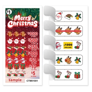 Boletos de Raspar con Cinco Sellos, <span class=keywords><strong>Precio</strong></span> Mayorista de Fábrica, Impresión Digital CMYK, para Navidad en EE. UU. - Product Image 5