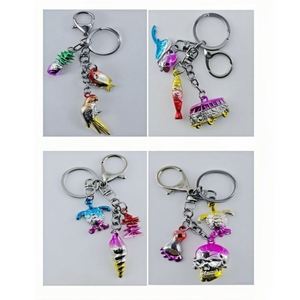 Innovative Custom Magnetic Resin Zinc Alloy Keychain Multi-Ring Ocean Cartoon Carabiner Premium Quality Customizable <b>Keyring</b> - Product Image 3