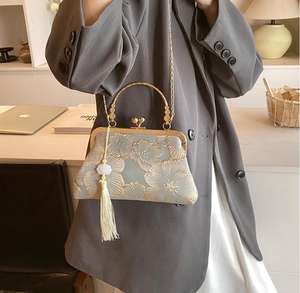 Tas selempang bahu rantai kehidupan sehari-hari tas Tote sutra tenun Jacquard kualitas tinggi desainer mewah terkenal - Product Image 6