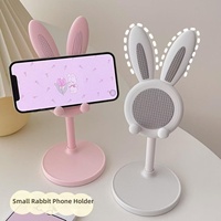 Penyangga Ponsel Kelinci Kartun Lucu, Dapat Disesuaikan & Kompatibel dengan Ponsel, Kindle, iPad, Switch, Tablet & Lainnya