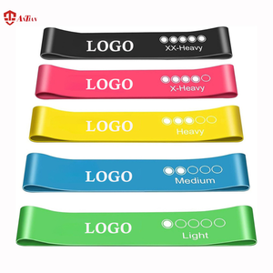 AnTian Mini Resistance <strong>Loop</strong> Bands for Workout Latex Exercise Bands 5-<strong>Level</strong> Set for Yoga Pilates Glutes Training OEM Custom Logo - Product Image 3