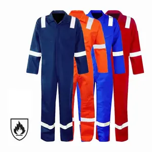 โรงงานซัพพลาย NFPA 2112 EN 11612ทนไฟเสื้อผ้าโรงกลั่นน้ำมันอุตสาหกรรมปกทั้งหมดทำงานสวมใส่