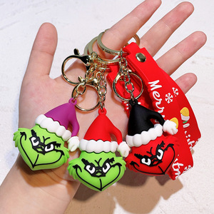 Nuevo Llavero de Goma con Forma de <span class=keywords><strong>Grinch</strong></span> Navideño, Colgante 3D de Dibujos Animados, Monstruo de Pelo Verde, Figura Decorativa, <span class=keywords><strong>Personajes</strong></span> de Anime - Product Image 4
