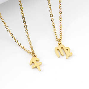 Collar de Acero Inoxidable con Baño de Oro de 18K, Colgante de Constelaciones, Estilo Europeo Americano, Simple y Versátil - Product Image 3