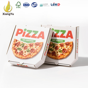 Scatola per Pizza Bianca Personalizzata con Logo Stampato per Ristoranti, Asporto, <span class=keywords><strong>Consegna</strong></span> e Packaging Alimentare di Marca - Product Image 1