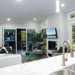 모듈 형 3 침실 컨테이너 하우스 빌라 호텔 사무실 키오스크 화장실 사용을위한 조립식 목재 및 스틸 코치 하우스 - Product Image 2