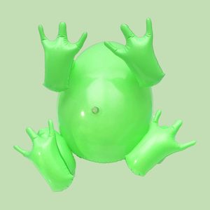 MAKE WAVES Grenouille Gonflable Verte en PVC - Ensemble de Jouets Pliable et Léger pour Enfants, Idéal pour les Jeux en Extérieur dans la Piscine, le Lac, la Rivière et la Plage - Product Image 3