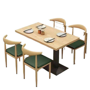 Juego de Mesa y Sillas de Comedor de Estilo Chino Multifuncional, con Superficie de Mármol Artificial, Capacidad para 3-4 Personas, Uso Comercial - Product Image 5