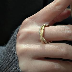 Bague en argent pur S925 brossé avec un design de niche, style vintage italien et français, coupe en platine, bijoux fins - Product Image 2