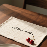 Tampons en toile de lin et coton écologiques personnalisés pour décoration de table à manger et de repas Napperons pour restaurant, usage alimentaire à domicile