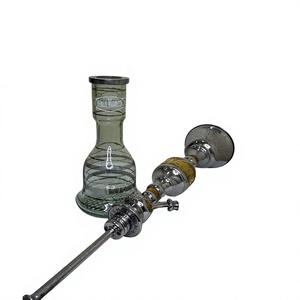 Authentic Handcrafted Khalil Maamoon Hookah - Solid Brass Core Ice General <b>1</b>-Level 35 <b>Inch</b> (88.9 cm) Full Set - Product Image 3