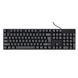 New K1800 Full Size Wired Keyboard 104 <b>Keys</b> Membrane Plastic Office Keyboard English French Spanish Arabic <b>USB</b> - Product Image 1