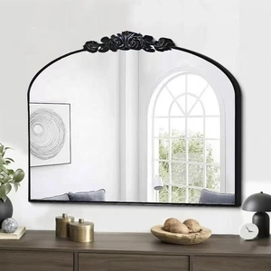 SWT New Anthropologie Antique Gold <strong>Vintage</strong> Baroque <strong>Art</strong> <strong>Deco</strong> Glass Wooden Arch Metal Wall <strong>Mirror</strong> with Ornate Decoration - Product Image 6