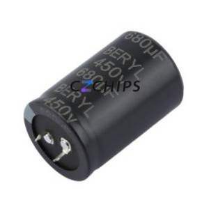 KM450M681SI235*50TA-1A3Et <b>Snap</b>-in Aluminum Electrolytic Capacitor Through hole,D35xL50mm 680uF 20% 450V 35mm - Product Image 1