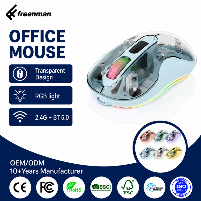 Customize Wireless 2.4G BT Slim Silent Mouse   Ergonomic RGB Backlit 3200 DPI  Rechargeable Laptop Mice Dual Mode