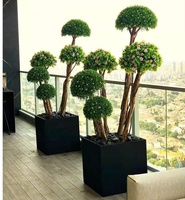 Dekorativer Kunstrasen ball Bonsai-Baum im Freien Stilvoller Plastik kugel baum für den Innen-und Außenbereich Vielseitige künstliche Pflanze