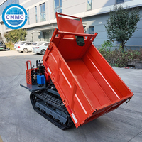 Fabricant chinois de dumper sur chenilles de 1 tonne, prix bas, faible consommation de carburant, chariot à benne sur chenilles pour la manutention des matériaux
