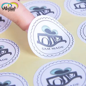 Multicolor Custom Logo Adhesive Kraft Papier Label Sticker, Transparant Pvc Sticker