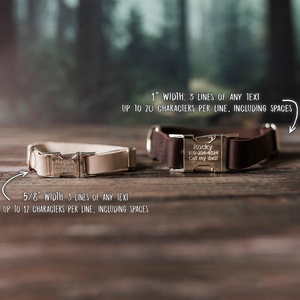 <span class=keywords><strong>Collar</strong></span> de perro de cuero con hebilla de Metal, Logo grabado personalizado, rústico - Product Image 2