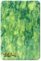 Plaque acrylique tricolore texturée marbre écologique de 3 mm d'épaisseur avec service de découpe