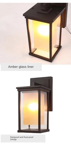 Lampes murales d'extérieur solaires contemporaines à LED en aluminium Simplicité Jardin étanche - Product Image 6