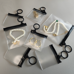 Custom PVC Translucent Frosted Zipper Jewelry <b>Bags</b> with Logo, Dustproof, High Quality - Product Image 4