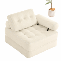 Conjunto de Sofá Plegable Moderno de Tela con Respaldo Firme y Relleno de Esponja para Apartamentos, Escuelas y Hospitales