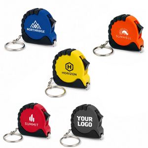 Promotional Real Estate Office Business Event Gift Portable Mini Steel Keychain 1M Custom <b>Tape</b> <b>Measure</b> With Logo - Product Image 1