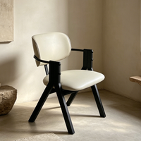 Chaise de salle à manger MULIGNA en bois massif de style mid-century, chaise de bureau design nordique avec dossier, chaise minimaliste en bois de frêne pour bureau, maison, bar, entrepôt