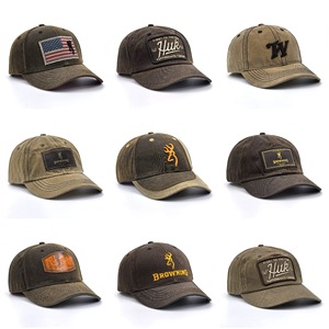 Gorra de Béisbol Casual para Exteriores, Personalizada, Retro, Desgastada, de Tela Oxford Encerada, con Bordado a Mano, Minimalista y Moderna - Product Image 3