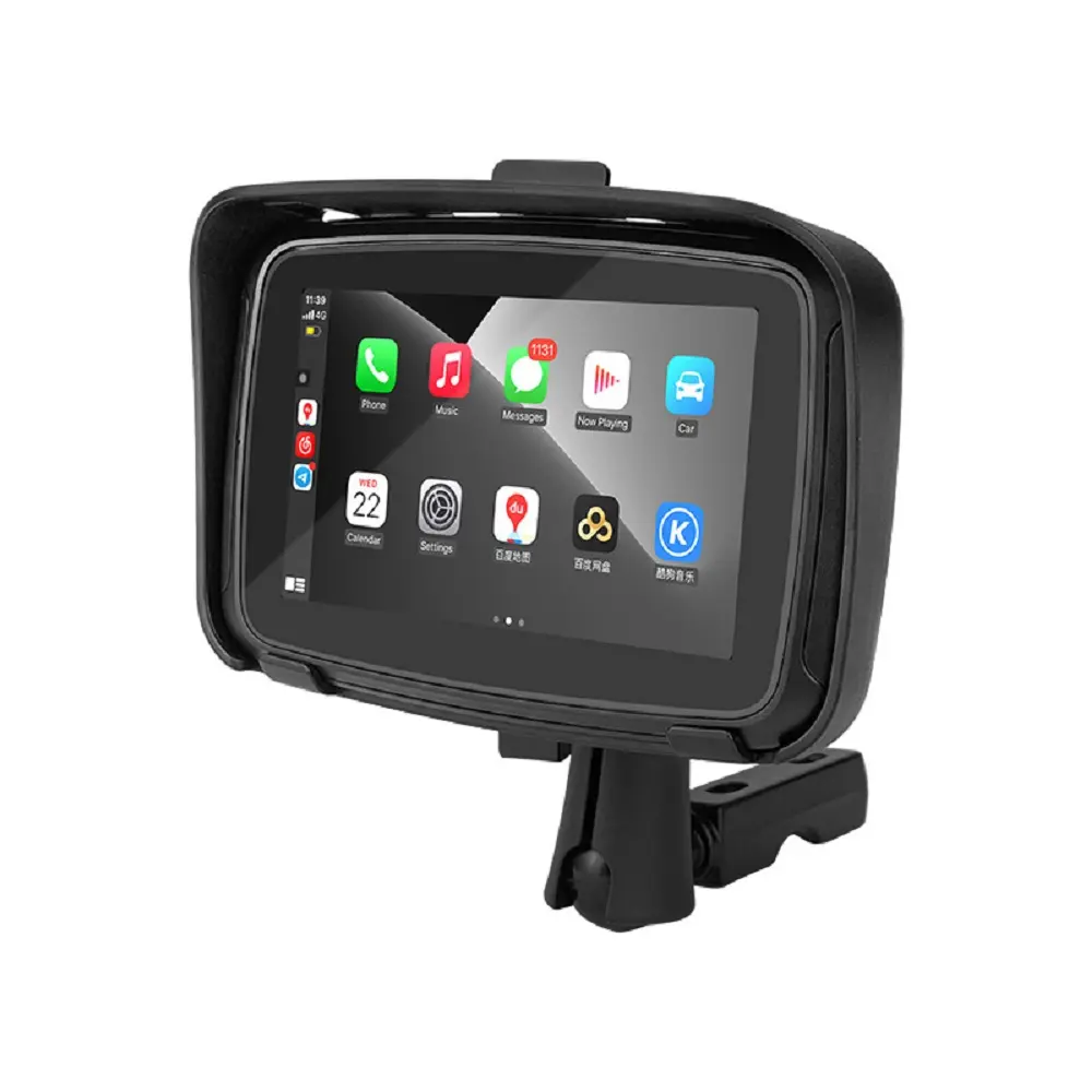MEKEDE Universal Wireless CarPlay Display screen for Motorcycles gps navigator carplay auto GPS BT 5 inch waterproof